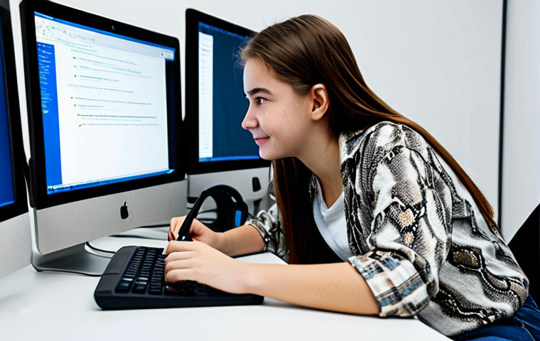 코딩교육지도사와 학습 목표 설정 사례 - A young boy, fully clothed in a comfortable, colorful sweater and jeans, sitting at a desk in a brig... 코딩교육지도사와 학습 목표 설정 사례 - A young boy, fully clothed in a comfortable, colorful sweater and jeans, sitting at a desk in a brig...