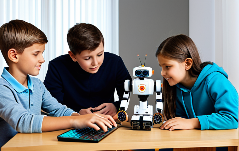 코딩교육지도사와 학습 목표 설정 사례 - A teenage girl, fully clothed in modest casual wear, participating in a Python programming workshop,... 코딩교육지도사와 학습 목표 설정 사례 - A teenage girl, fully clothed in modest casual wear, participating in a Python programming workshop,...