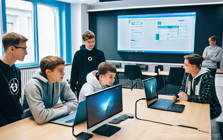 코딩교육지도사와 팀 중심 학습 사례 - **Prompt:** A dynamic, mid-shot portrait of a kind and inspiring Russian female IT professor in her ... 코딩교육지도사와 팀 중심 학습 사례 - **Prompt:** A dynamic, mid-shot portrait of a kind and inspiring Russian female IT professor in her ...