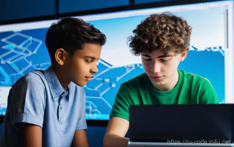 코딩교육지도사와 블록 기반 코딩 교육 사례 - **Prompt:** A vibrant, cheerfully lit classroom scene with three diverse children, approximately 6-9... 코딩교육지도사와 블록 기반 코딩 교육 사례 - **Prompt:** A vibrant, cheerfully lit classroom scene with three diverse children, approximately 6-9...