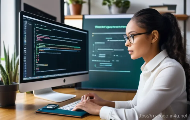 코딩교육지도사 업무 프로세스 정리법 - A professional and modern-looking female educator, in her late 30s, is seated at a sleek desk in a s...