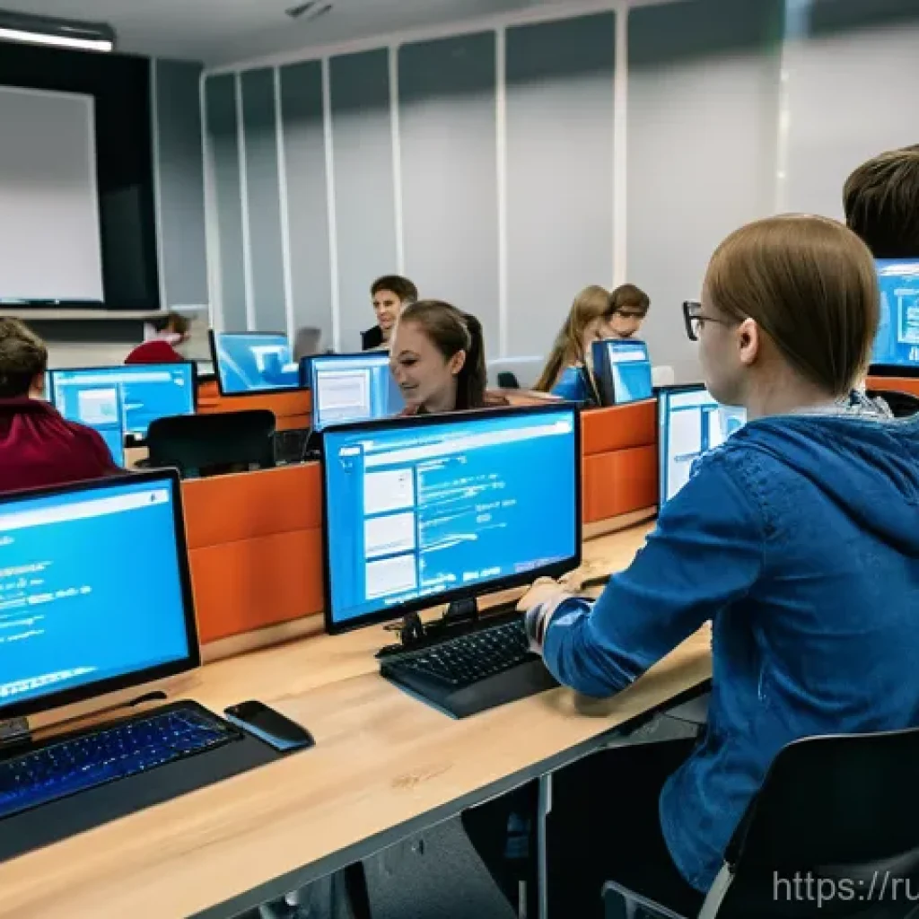 코딩교육지도사 자격증 시험장 후기 - **Dynamic Russian Coding Classroom**
"A vibrant and modern classroom setting in a bustling Russi...