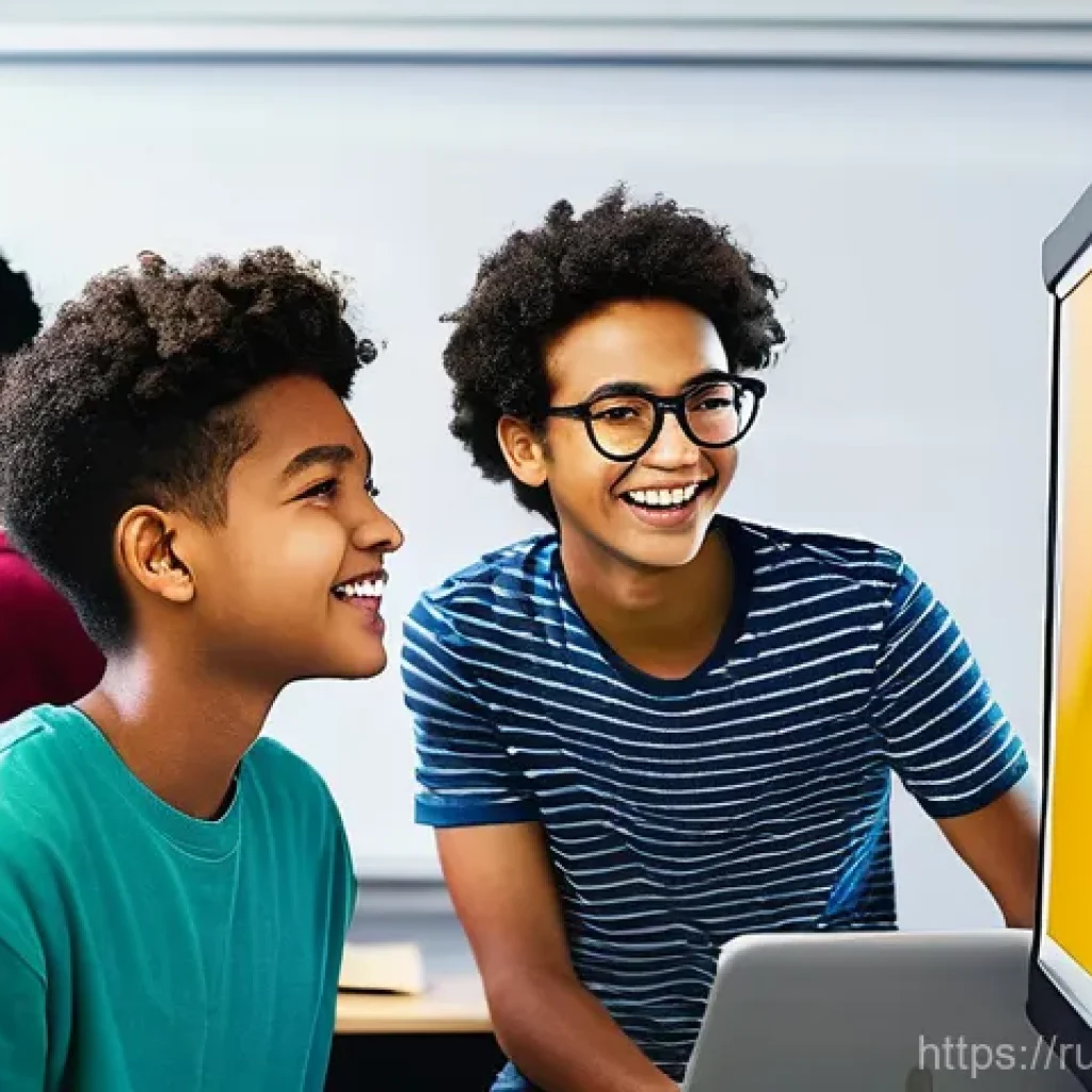 코딩교육지도사와 학습 자료 설계 사례 - **Prompt 1: "The First Spark of Code Discovery"**
    A vibrant, medium shot image of a diverse grou...