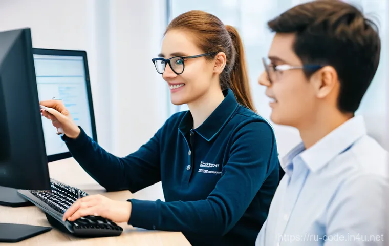 코딩교육지도사와 성인 학습자를 위한 전략 - **Prompt:** A diverse group of three adults (two men and one woman, all casually dressed in sweaters...